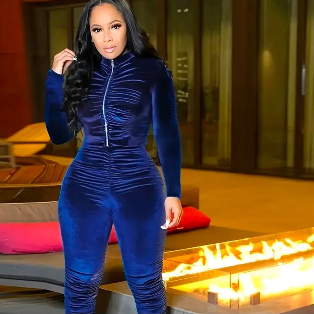 Blue 2 piece suit